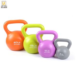 5/10/15/20 LB PE Kettlebell Sports High Quality Premium Weight Lift Kettlebells Dumbbell Candy Colored Sand-Filling Gym Competitive Training Home Arm Lifting