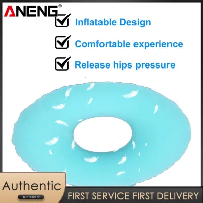 ANENG 2 Pack Donut Pillow for Tailbone Pain Inflatable Cushion Seat Pillow for Hemorrhoids Bed Sores Sitting Pressure Relief Portable Lightweight for Office Car Travel Home
