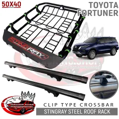 Mitsubishi Montero 2016 2021 50x40 STINGRAY Atomic Steel Roof Rack Carrier Topload with Black HEAVY DUTY CLIP TYPE CROSSBAR Anti Theft with Key Lazada PH