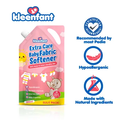 Kleenfant Baby Fabric Softener Refill Pack (500 ml) Fabcon for Baby Clothes Extra Comfort with natural ingredients