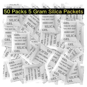 50/100Packs Transparent silica gel desiccant small package dehumidifying shoe and backpack desiccant 1 gram