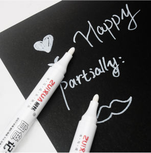 5-10 PCS White Marker Pen 2.0 mm brush tip Waterproof Permanent ink Tire drawing manga pen Art school supplies