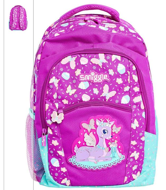 Smiggle Classic Lite Backpack Purple Deer Lazada