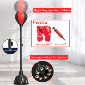Freestanding Boxing Reflex Ball Boxing Speed Punch Ball Home Boxing Training Equipment Adjustable Height Comes With Boxing Gloves And Air Pump Stress Relief Toy