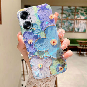 เคสโทรศัพท์ OPPO A18 ลายดอกไม้สวยงาม เคสซิลิโคนอ่อนนุ่ม OPPO A18 เคสมือถือ