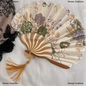 [COD] Home Fashion Chinese Japanese Style Silk Fan Folding Fan Wedding Fan Art Gifts Dance Hand Fan Vintage Bamboo Folding Hand Held Flower Fan