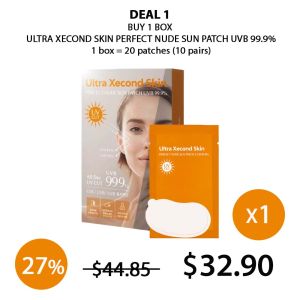 (ULTRA XECOND SKIN) Perfect Nude Sun Patch UVB 99.9% (1 Box = 20 Patches) - COCOMO