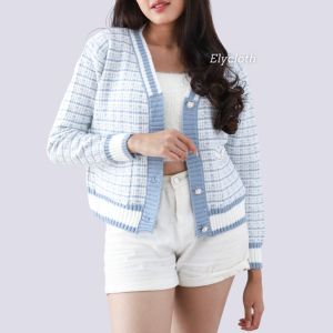ELYCLOTH | ELENA CARDIGAN | CARDIGAN RAJUT WANITA PREMIUM TWEED KNIT