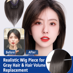 วิกผมคลุมผมสีขาว วิกผมแบบคลิปหนีบ วิกผมแบบสวมง่าย เพิ่มวอลลุ่มผม วิกผมธรรมชาติและสมจริง