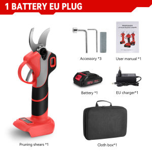 กรรไกรตัดกิ่ง เครื่องมือทำสวนแบบชาร์จไฟได้กรรไกรตัดกิ่งแบตเตอรี่ไร้สายเกียร์4ตัวกรรไกรตัดแต่งกิ่งไม่แปรงถ่านไฟฟ้า30มม. สำหรับแบตเตอรี่ Makita 18V