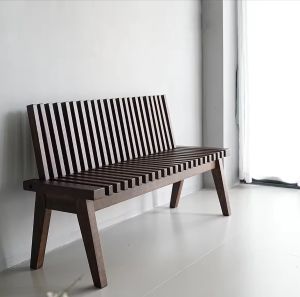 folding wooden bench piano key design foldable solid wood bench multi function coffee bench with back support vintage design piano key dining chair