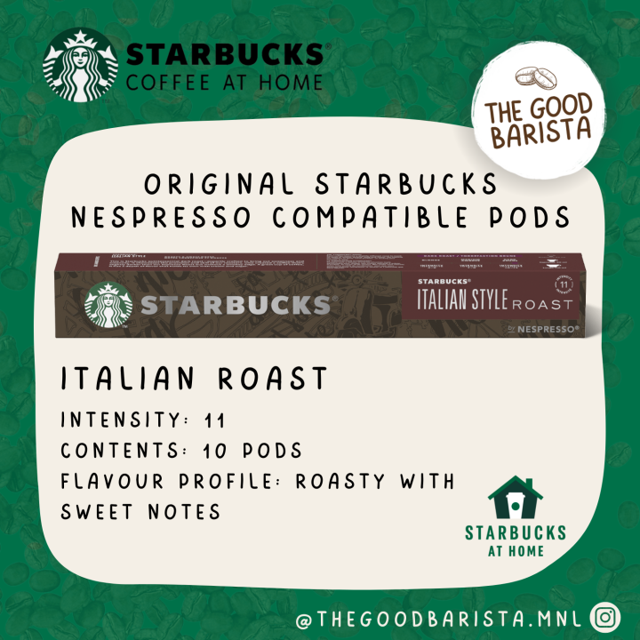 Starbucks Italian Roast Nespresso Compatible Pods and Capsules (Aug