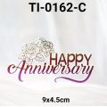 TSK TI162 - Tusukan Kue Cake Topper Hiasan Kue Happy Anniversary. 