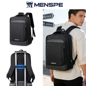 MENSPE Men Laptop Backpack Travel Backpack Business Bag Fashion College Backpack USB Charging Casual Shoulder Bag Anti Theft Backpack Multi Layer Design Large Capacity School Bag Camping Bag