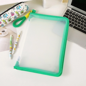 Túi đựng tài liệu lưới A4 nhiều màu – Dây kéo kèm quai tiện lợi LILA TUITLTRONG432