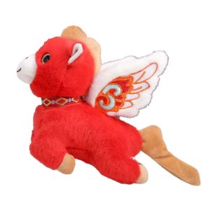 OKDEALS01 Zodiac Pony Figurine Plush Flying Horse Keychain Cartoon Steed Doll Mascot Dolls Plush Horse Doll Pendant Adorable with Wings Stuffed Animal Keyring Year of Horse
