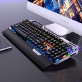 YINDIAO K100 Mechanical Keyboard Rainbow Backlit Full 104-Key with LANGTU MX Switch. 