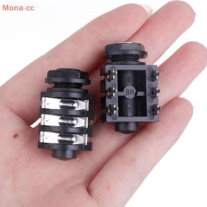 【Special price】🔥CC 5ชิ้นแจ็คชนิดเสียงสเตอริโอแผง PCB เมาท์6ขา1 4 6.35มม. ช่องสัญญาณคู่แจ็คหูฟังสเตอริโอตัวเมียช่องเสียบแจ็คโทรศัพท์