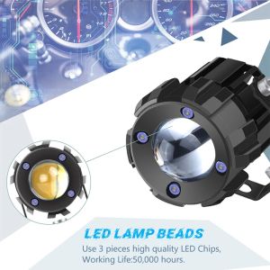 Đèn trợ sáng Bi 2 màu Vàng Trắng TD35 thiết kế mới 2021