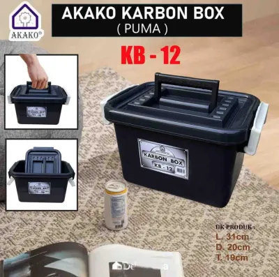 AKAKO Karbon Box atau Container Box/box penyimpanan/Box serbaguna/kota penyimpanan/box serbaguna penghemat tempat KB-12 21 27 Liter