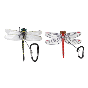 คลิปหนีบแมลงปอกิ๊บติดหมวกรูปมังกรบินปลอมสำหรับแมลงวันของประดิษฐ์ที่สมจริงปลอมอุปกรณ์ไล่แมลงสำหรับในร่ม