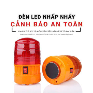 Đèn cảnh báo năng lượng mặt trời  đèn tín hiệu công trường  led chớp nháy khu vực thi công khu vực nguy hiểm