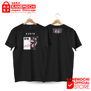 KANEMOCHI T-SHIRT - KANEMOCHI KAOS JAPAN LUXURY KYOTO (BLACK) - KAOS DISTRO MOTIF JEPANG - BAJU ATASAN COWOK KATUN - KAOS COMBED 30S - OLEH OLEH JEPANG - SOUVENIR JEPANG-ATASAN PRIA DAN WANITA-T-SHIRT BAHAN PREMIUM