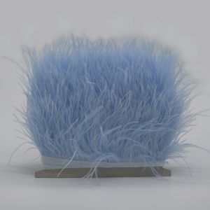 LITTLEX Thời trang của phụ nữ Ruy băng Feathers Váy cưới tự làm Cắt tỉa lông đà điểu Plumes Ribbon Selvage Dài 1 mét Rộng 8-10 CM