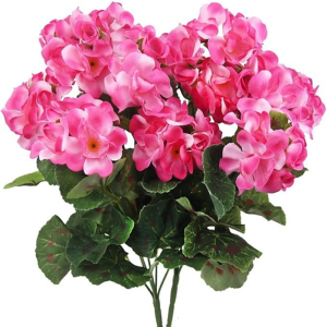 Artificial Begonias Flower Height 14Inch High Fade Resistant Artificial Flower For Wedding Bouquets Home Decoration