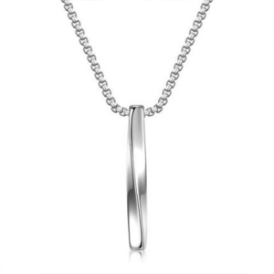 【Pharaoh🎀COD】1 PCS Fashion Kalung Pria Liontin Batang Sekrup Silver Kalung Sederhana Wanita Aksesoris