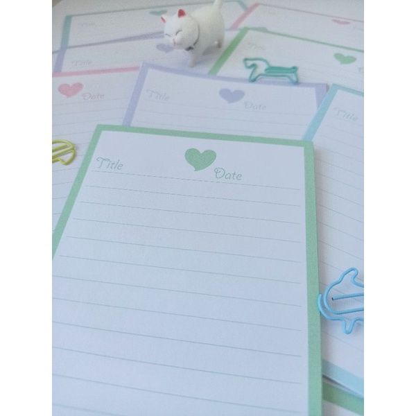 Giấy note học từ vựng, giấy viết thư màu pastel. Khổ a6 | Lazada.vn