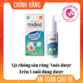 Xịt chống sâu răng cho bé thương hiệu Midkid phù hợp cho trẻ em từ 1 tuổi giúp bảo vệ men răng. 