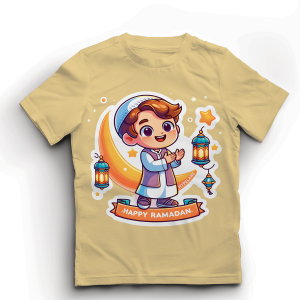Baju Kaos Distro Anak Laki Laki Lebaran Ramadhan Karakter Cowok Muslim Lucu Import - Hypelane - DTF