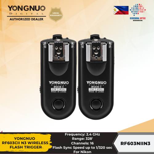 YongNuo RF-603CII N3 Wireless Flash Trigger for Nikon Cerebral