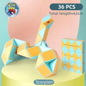 SENGSO Magic Ruler Macaron Series 24/36/48/72 Animal Shape Educational Toys Children Puzzle Toys Various specifications gameplay Cube High-quality kid toys