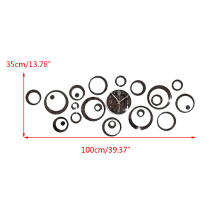 Lớn Hình Học tường tự làm Đồng Hồ 3D Quartz không phát ra tiếng đồng hồ treo tường Nhãn dán trang trí Cho trang trí văn phòng làm việc