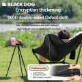 BLACKDOG DREAM MOON Black Lounger Portable Chair Outdoor Camping Ultralight Heavy Duty Reclining Relax Lounging Foldable Folding Chair 900D Oxford 7075 Aluminum up to 150kg Max Load Black Dog. 