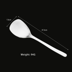 JustLiving 1PC 304 Stainless Steel Mini Skillet Spatula Resistant Food Grade Rice Spoon Versatile Small Cooking Tool Kitchenware- Compact Safe Easy to Clean