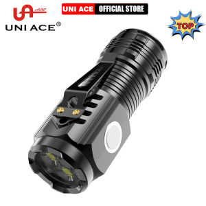 Ultra Bright EDC Flashlight ABS Plastic Strong Magnet USB C Rechargeable Torch 3*LED 3000 Lumens Outdoor Flashlight