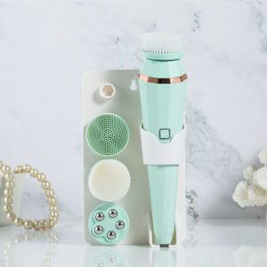4 In 1Electric Facial Cleansing Instrument Silicone Facial Cleansing Brush Facial Massager Deep Cleaning Facial Washing Brush