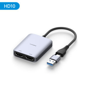 Hagibis USB 3.0 /USB C to Dual HDMI Adapter for Mac&Windows MST Dual Monitor Converter Triple Display for Apple M1/M2/M3 Chip HDMI Splitter Extended for MacBook Pro Air Mac mini Studio