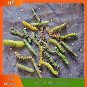 HB 6 12Pcs Halloween Caterpillars Hair Barrettes Strong Grip Insect Hair Clips Multicolor Crawl Insect Pattern Hair Accessories