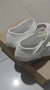 [Free Shipping] Summer Hollow Breathable Wedge Heel Womens Sandals with Soft Sole and Soft Surface 2026 New Model Comfortable Magic Moms Perforated Leather Shoes