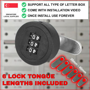 Universal Secure Mailbox Combination Lock - Easy-View 3-Digit Security System with Installation Guide