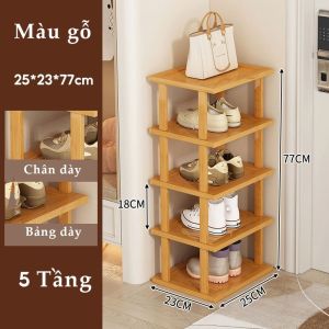 KUCA Kệ để giày Nội thất lưu trữ giày Kệ giày nhiều tầng Kệ để giày bằng tre Chịu tải trọng lớn