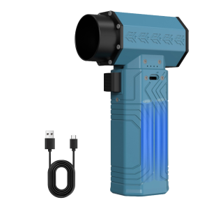 450000RPM Powerful Portable Turbo Jet Fan600g Thrust70m/s Wind High-Speed Turbo Fan with 4x2500mAh battery Type-c fast charging Brushless Duster Summer Cooling/Car/Dryer/ keyboard/computer/BBQ/Outdoor Camping portable but super wind