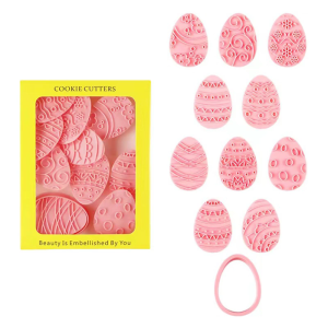 Cookie Molds Baking Pastrys Molds Easters Eggs Shape Biscuit Plastic Texture Cookie Molds Cookie Making Tool