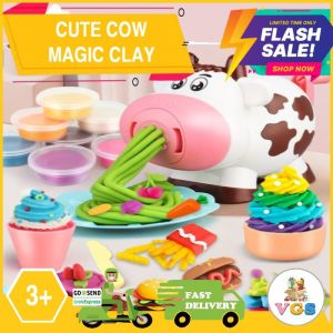 Mainan Edukasi Anak Cute Cow Magic Clay / Plastisin