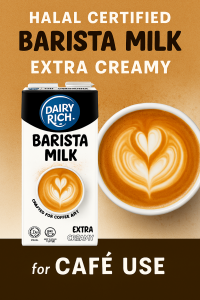 **HALAL** 1L DAIRY RICH Barista Milk 1Litre Extra Creamy for Professional Barista