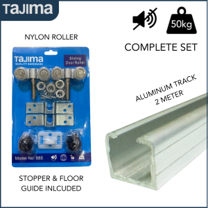 50kg Tajima Hanger Roller and 2-meter ALUMINUM Door Track for Sliding Wooden Door